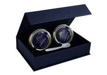Шкатулка с двумя видами чёрной икры "ГОРКУНОВ", 2*50г