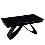 Стол керамический LA ALTA KENIA Shashi black 160-240/90*76, каркас черный