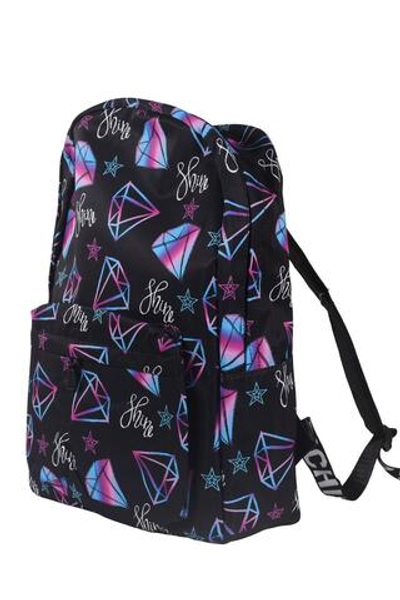 Рюкзак молодежный "Кристаллы" 40*30*17см, 1 отд., карман, боковые карманы