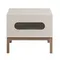 Прикроватная тумбочка 7144/CP2205H серого и орехового дерева с подсветкой