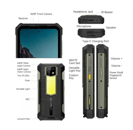 Смартфон Ulefone Armor 24 12/256 ГБ, черный