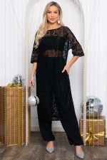 Платье-туника кружевное Ортея (черное) П14594-10М LT Collection
