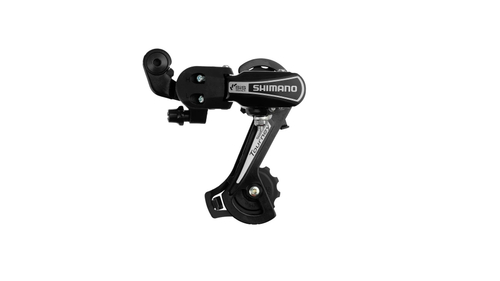 Переключатель задний Shimano Tourney, TY21-B, GS, 6 скоростей, крепление на болт, черный, без упаковки