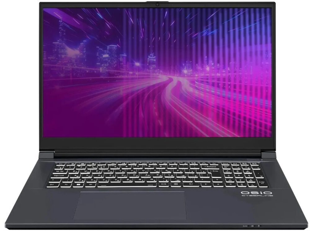 Ноутбук  OSIO CyberLine C170i-001 17.3 ", Core i5, 16 Гб RAM, 512 Гб SSD, GeForce RTX 3050, Темно-серый