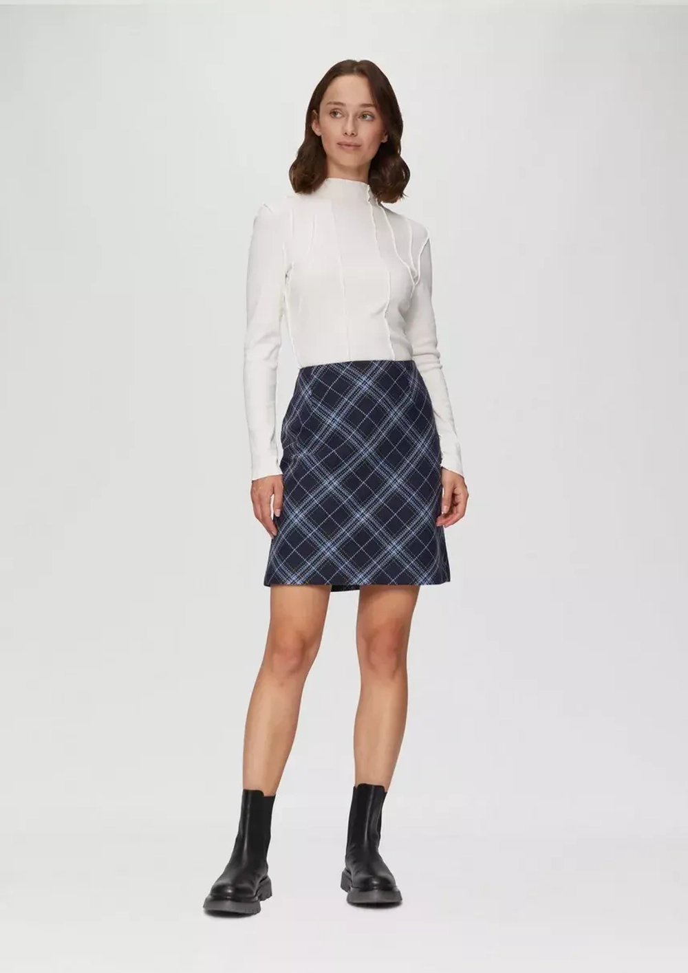Tweed Юбка в клетку s.Oliver