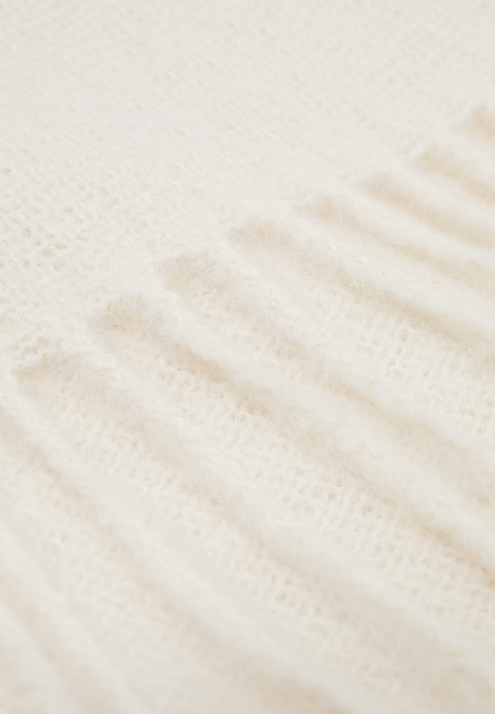 STRADIVARIUS Шарф из начесаных ниток, экрю