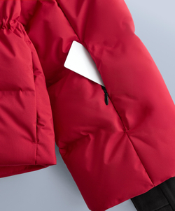 Oysho Легкий водонепроницаемый короткий пуховик Minardi Piume Kayak, красный