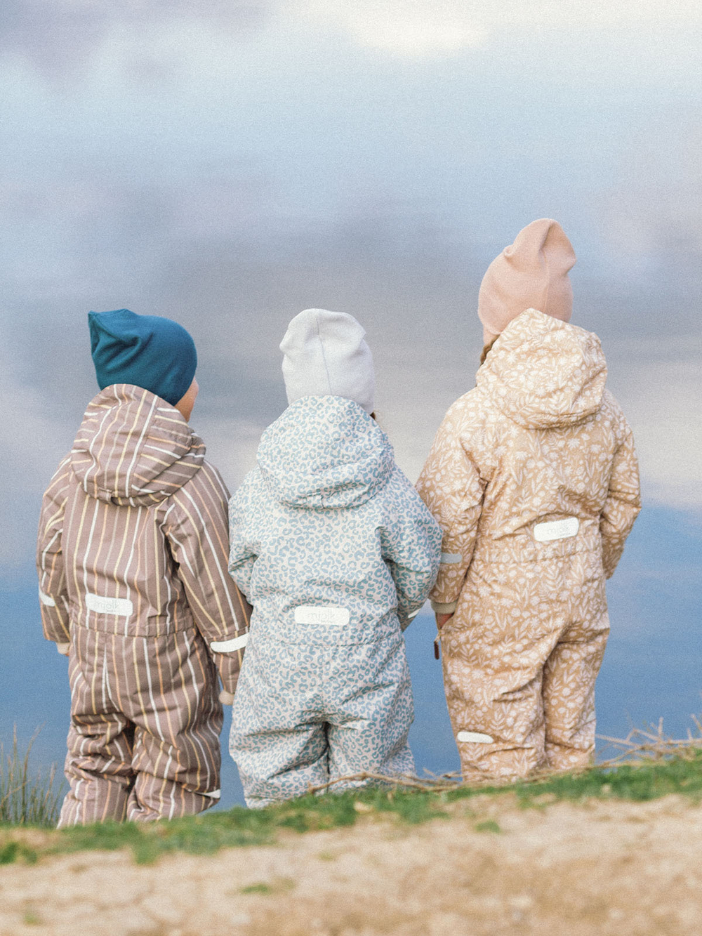 Комбинезон мембранный демисезонный Mjölk Caramel Flowers, утеплитель 150гр/м2