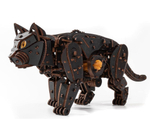 Механический Черный Кот от Eco Wood Art (EWA) - Деревянный конструктор, сборная механическая модель, 3D Пазл