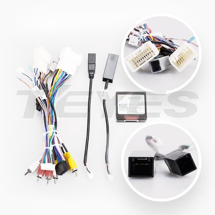 Комплект рамки с разъёмами 9"+can Mitsubishi Pajero Sport 2021+ (прямоугольный климат)большая - Car-Smart 7076N9