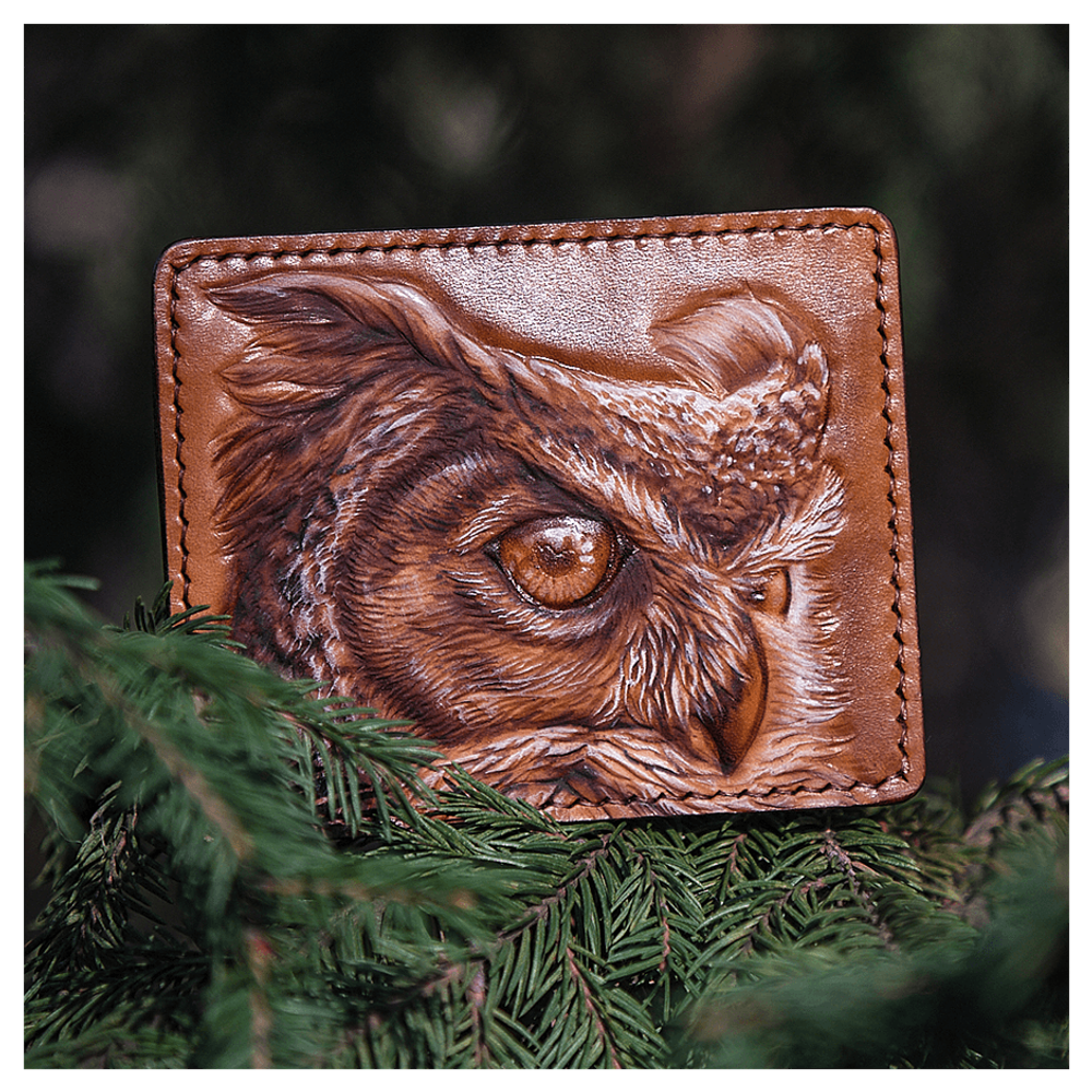 Кожаный картхолдер «Филин»