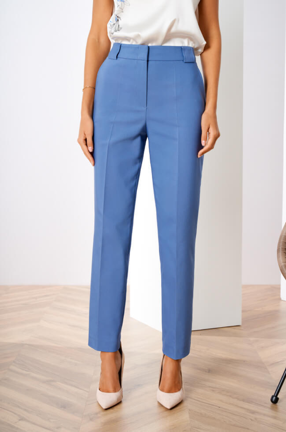 3819 Брюки женские (дымчато-синий)