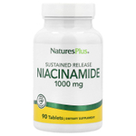 NaturesPlus, никотинамид замедленного высвобождения, 1000 мг, 90 таблеток