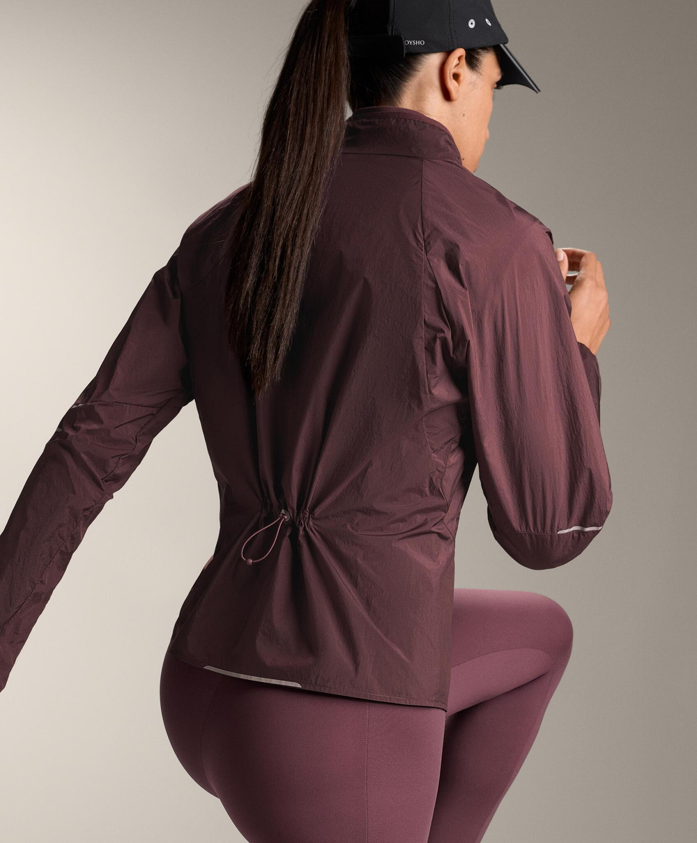 Oysho Водоотталкивающая куртка, бургунди