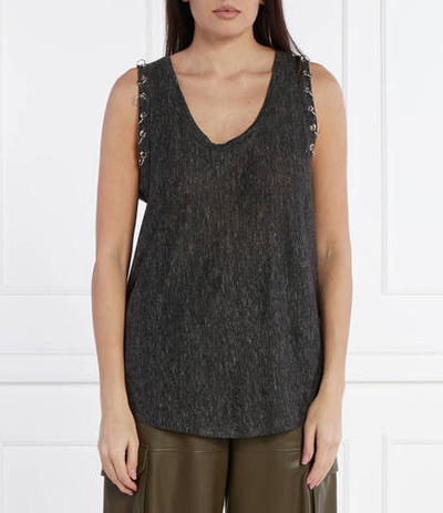 Льняный топ Pinko - черный(103475 A1WJ)