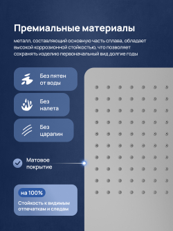 Верхний душ STWORKI STUDIO S512691GB вороненая сталь