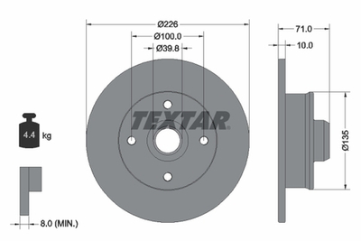 TEXTAR - 92041803-TET - Brake Disc