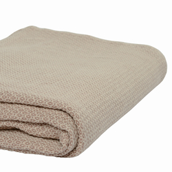 Покрывало хлопковое 230х250 Tkano Ethnic бежевое