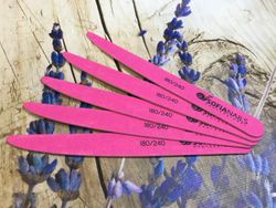 SofiaNails Пилка тонкая деревянная "Нож", 180/240, Корея