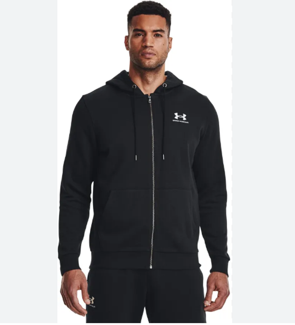 Толстовка UA Essential Fleece FZ Hood-BLK