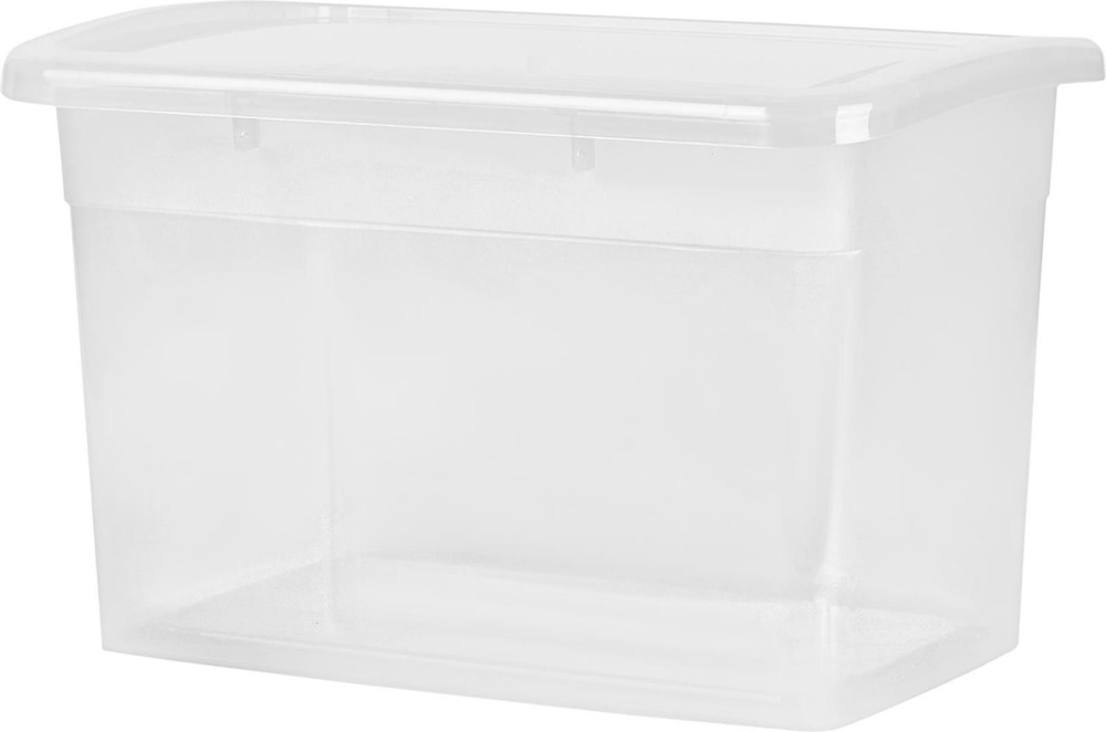 Ящик пластиковый для хранения KEEPLEX LACONIC с крышкой 11,0 л 350*235*222 мм ПРОЗРАЧНЫЙ