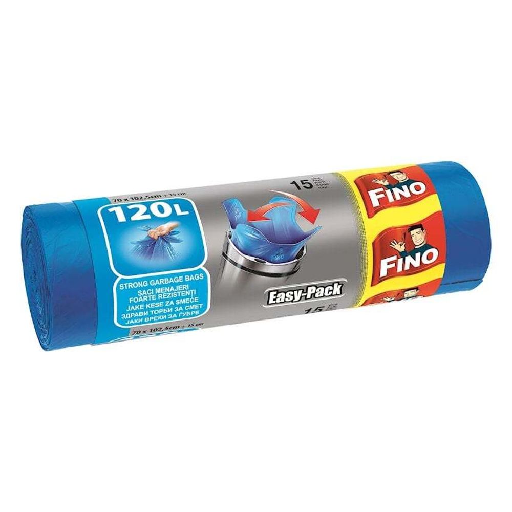 МЕШКИ FINO ДЛЯ МУСОРА/HDPE/EASY-PACK 120Л 15ШТ