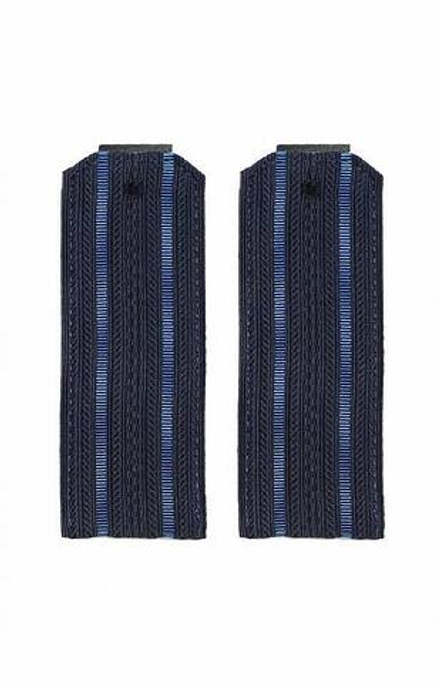 Погоны синие два голубых просвета (на пластике)