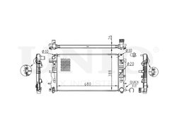 Радиатор охлаждения двигателя UNIO RAD-10113