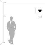 790614 Бра SCHON 1x60W E14 Серебро