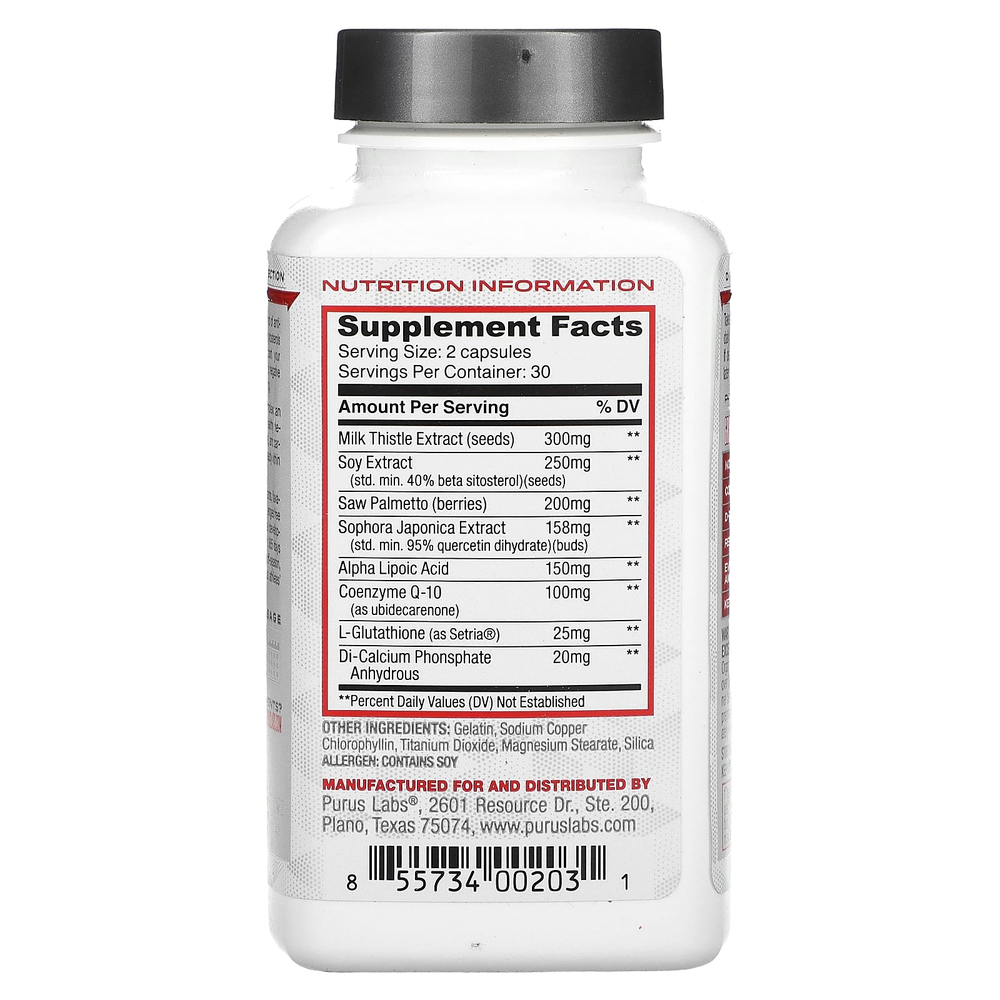 Purus Labs, Organ Shield, 60 желатиновых капсул