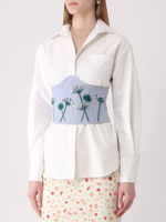 Корсет FLOWER, голубой