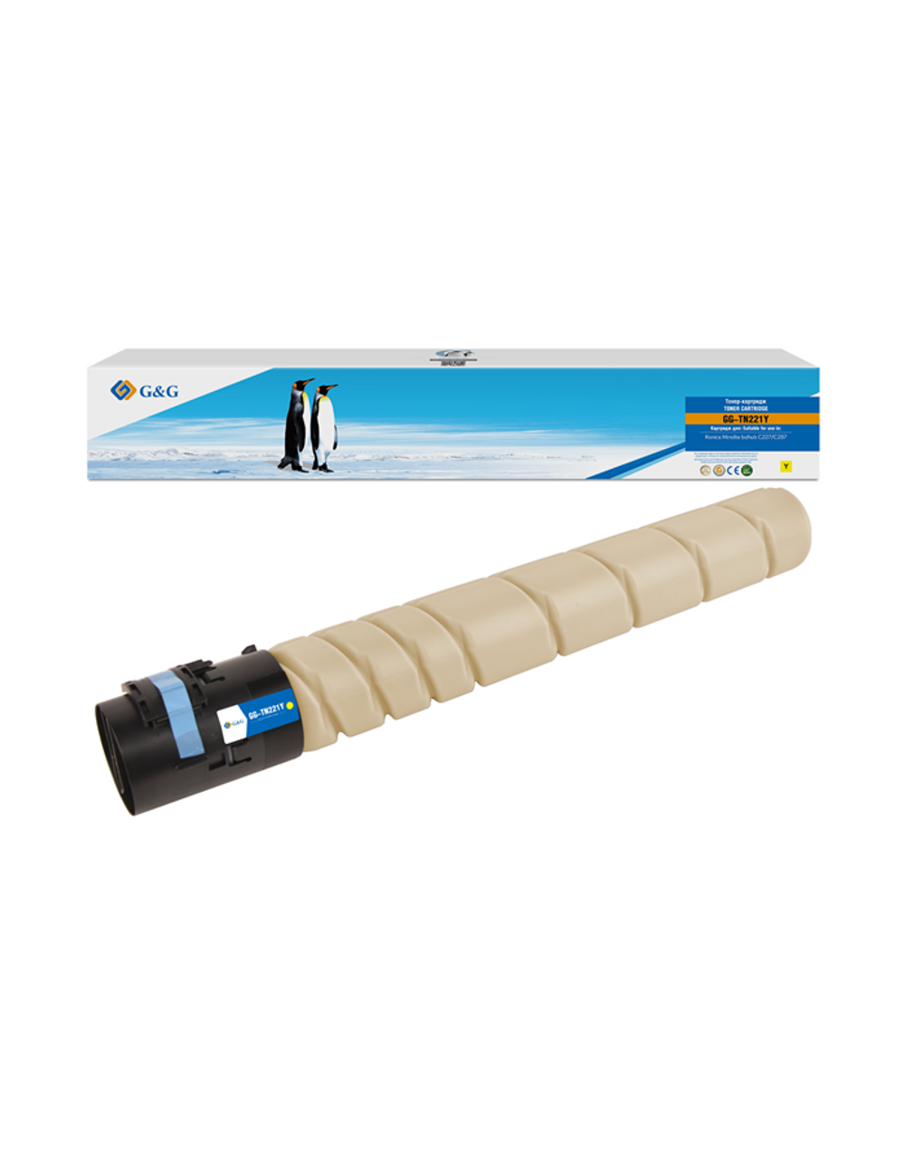 G&G toner-cartridge for Konica Minolta bizhub C227/bizhub C287 yellow without chip 21000 pages TN-221Y A8K3250 гарантия 12 мес.