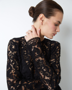 Топ из кружева Рьешар Мареско черный