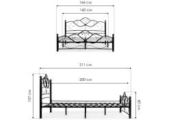 Двуспальная кровать Виктори 2 160х200 черная