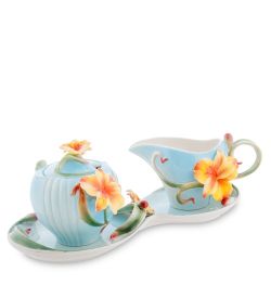 FM-05/ 4 Набор сахарница и молочник «Лилии» (Pavone)