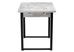 Стол Форли 90(150)х67х77 бетон / черный матовый