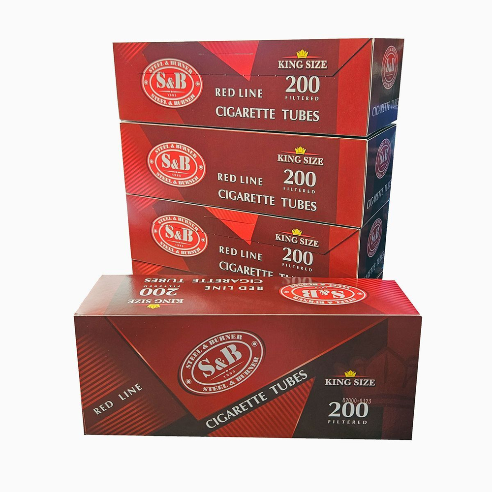 Гильзы для сигарет "S&B" Red Line 5х200шт (Комплект)