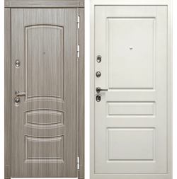 Входная металлическая дверь Diva МД-42 Верона 2 Белая софт (белая коробка) 3К с шумоизоляцией