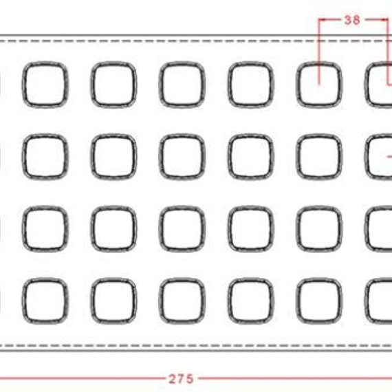 537 | Форма для шоколадных конфет &quot;Куб модерн&quot; (275*175мм)