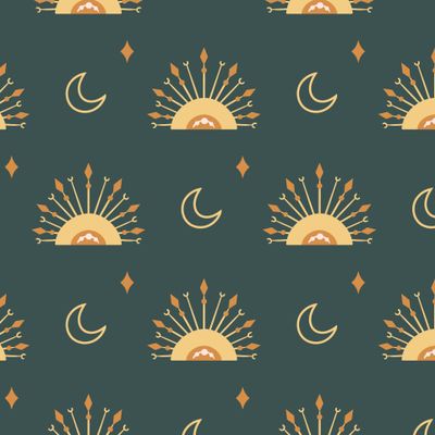 Солнце и луны - бохо паттерн