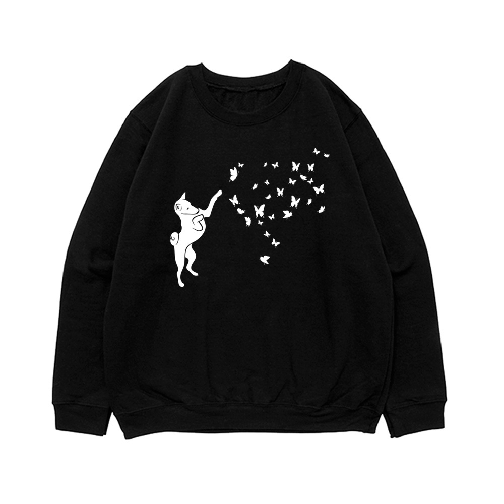 Свитшот "Басенджи и бабочки"