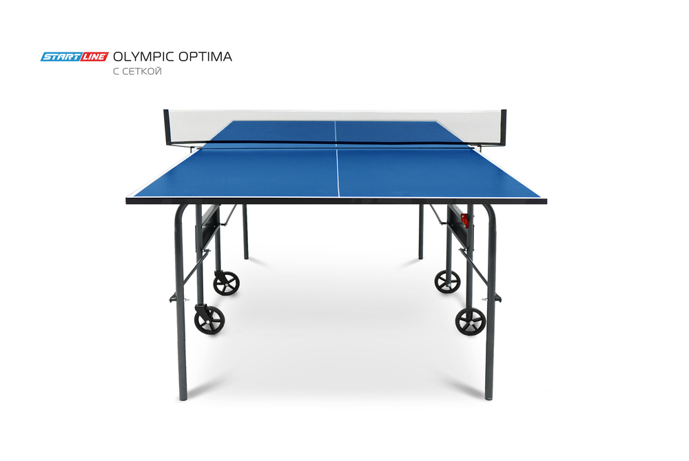Стол теннисный Olympic Optima Синий с сеткой