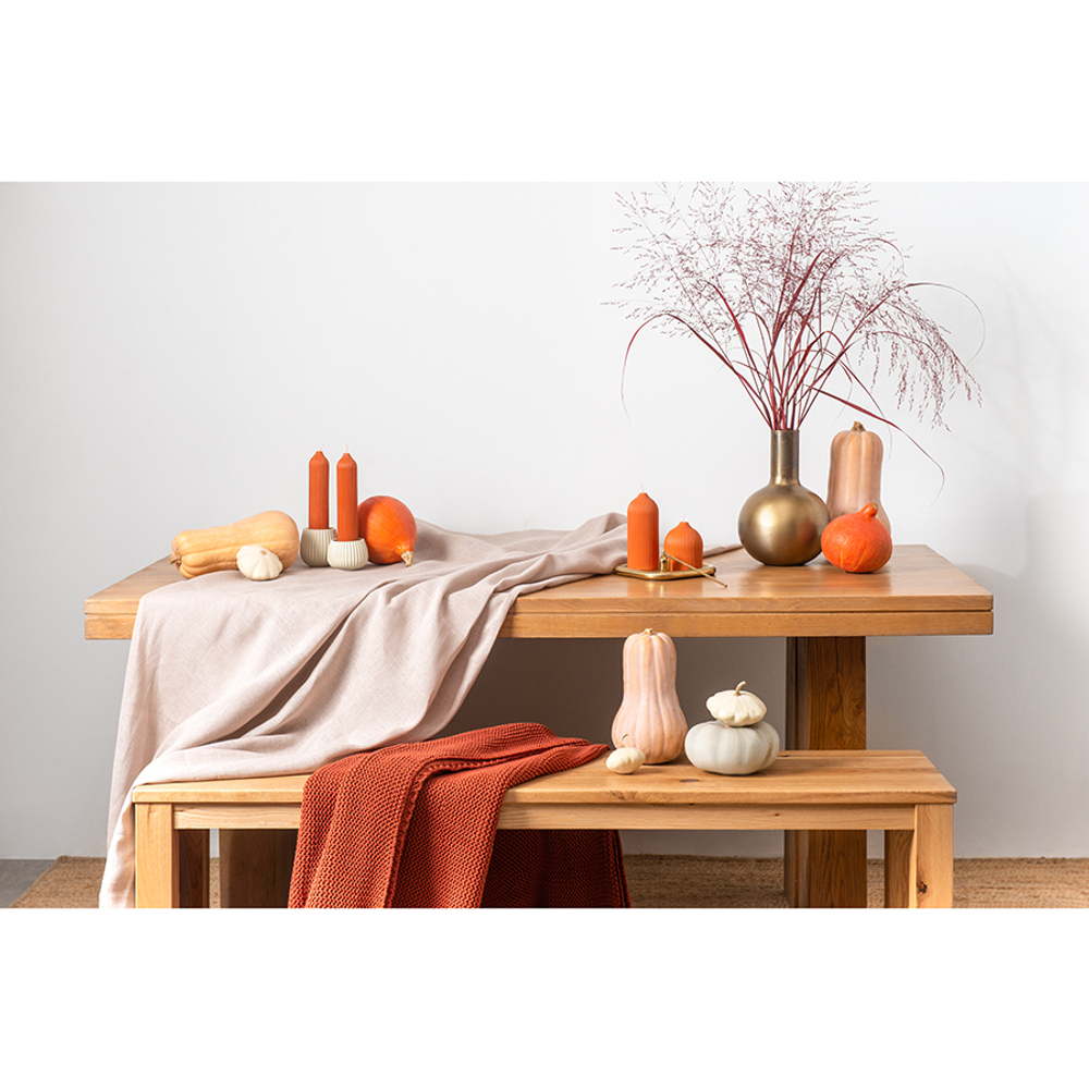 Свеча декоративная Tkano Edge 25.5см орнажевая