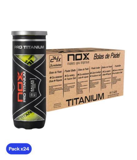 Мячи для падел NOX Pro Titanium | Набор 24 тубы (72 мяча)