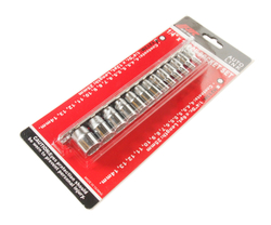 Набор головок торцевых 1/4" 12-ти гранных 04-14мм L=25мм 13 предметов JTC