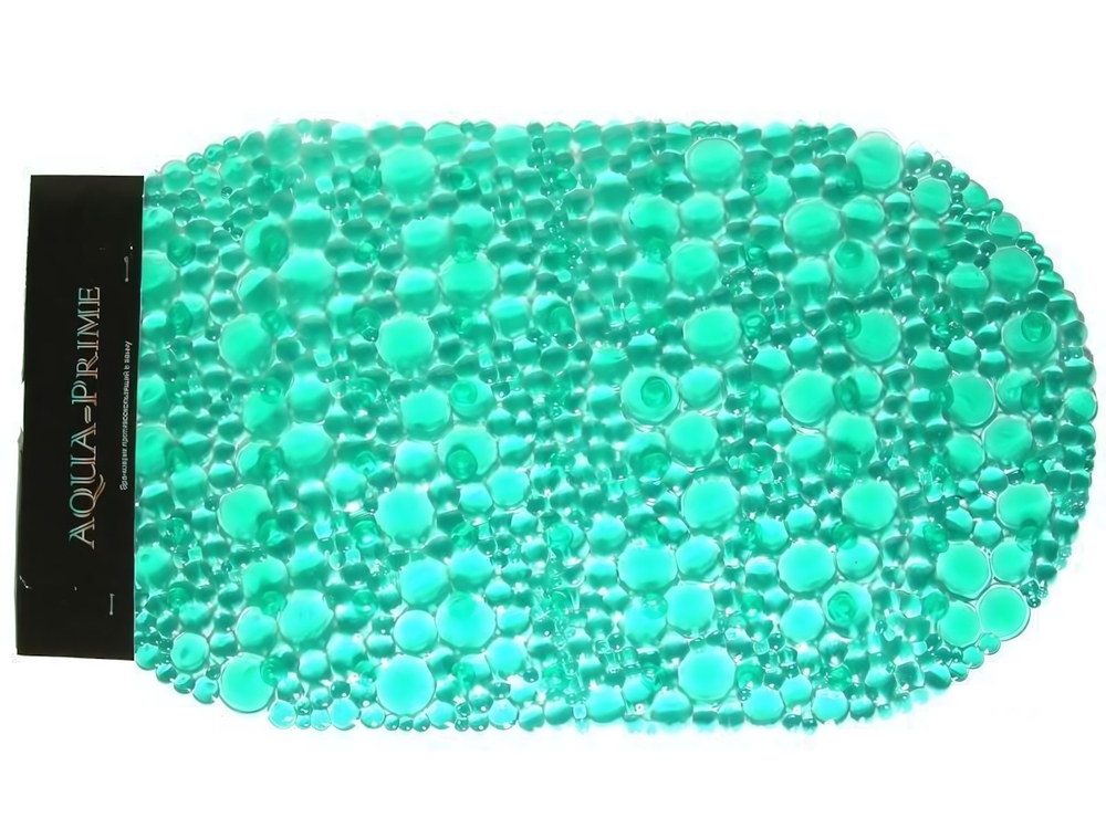 Коврик 67*38см "Линза" противоскользящий, бирюзовый