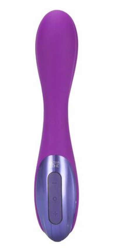 Фиолетовый перезаряжаемый вибромассажер Infinity 6x - 17,8 см. (Цвет: фиолетовый)