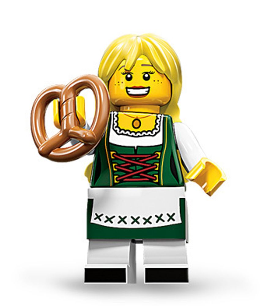 Минифигурка LEGO 71002 - 3  Девушка-крендель