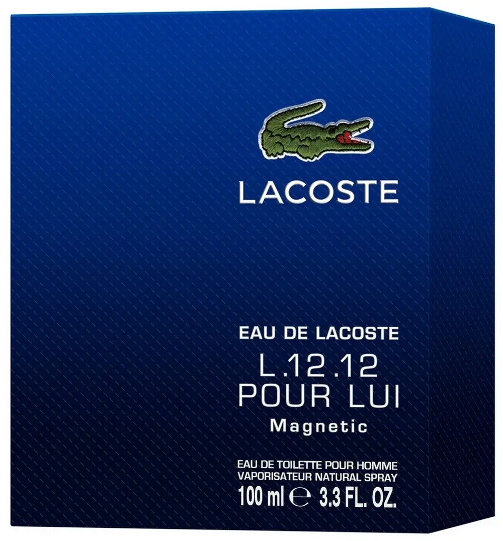 LACOSTE туалетная вода L.12.12 Magnetic pour Lui, 100 мл, 100 г