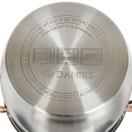 Кастрюля нерж, 5.9 л, с крыш, Daniks, Мадрид Gold, SD-324G, индукц